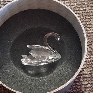 NIB Swarovski Silver Crystal Swan